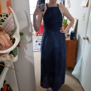 Navy maxi dress
